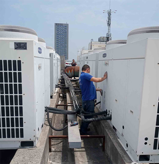 港口中央空调制热和不制冷系统维修方法